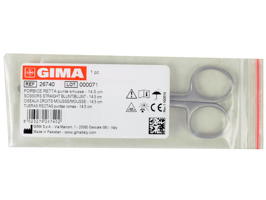 FORBICE RETTA punte smusse - 14,5 cm