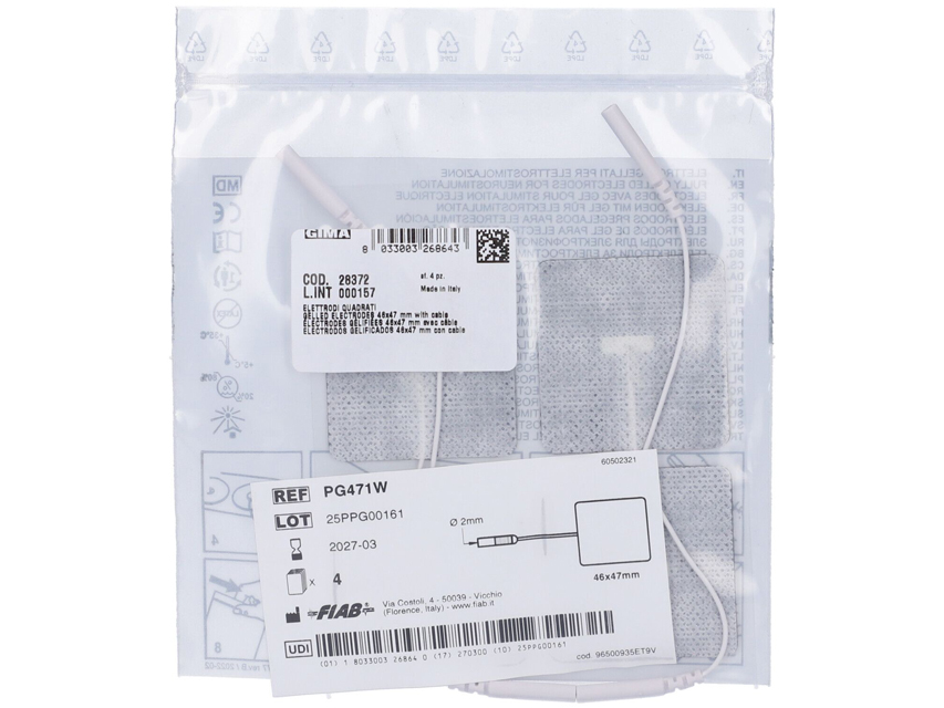 ELETTRODI PREGELLATI 46x47 mm con cavo