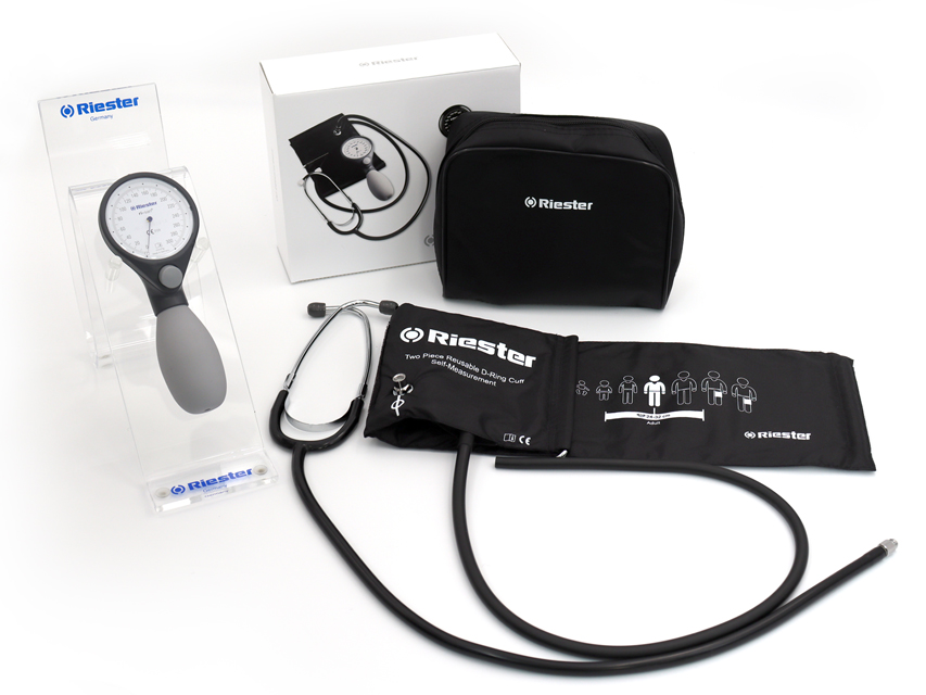SFIGMO RI-SAN RIESTER CON STETOSCOPIO - grigio ardesia