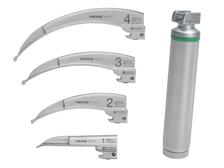 SET LARINGO LED HEINE CLASSIC+ - 4 lame - F-120.18.860